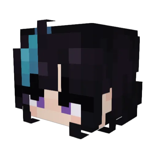 ofirii Minecraft avatar head, 3D render