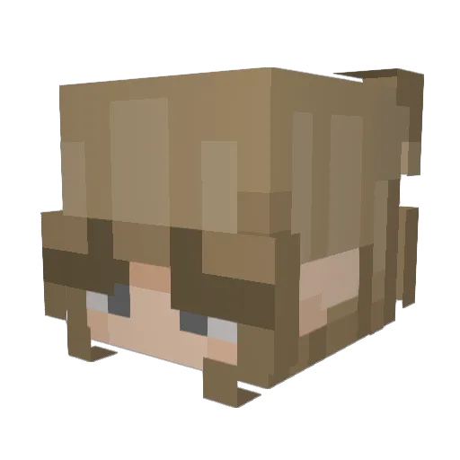 ofloewa Minecraft avatar head, 3D render