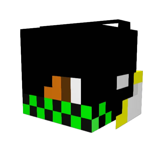 ofmgxp Minecraft avatar head, 3D render