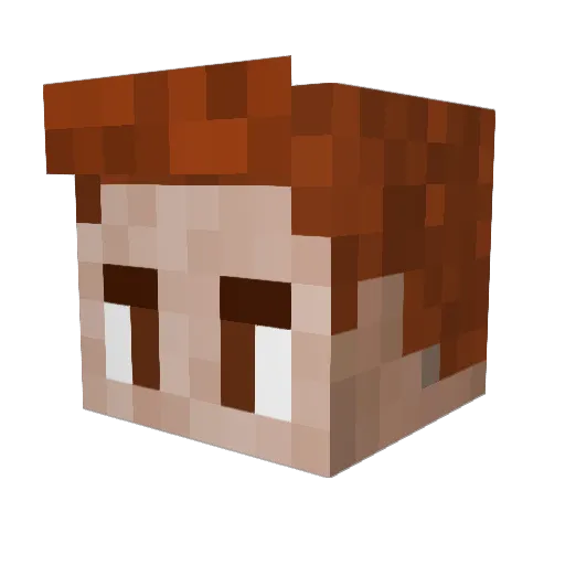 ofournet Minecraft avatar head, 3D render