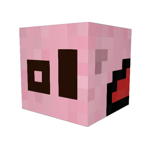 ogdo Minecraft avatar head, 3D render