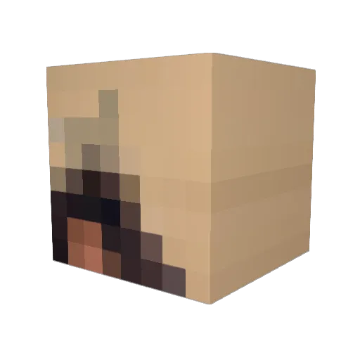 oget Minecraft avatar head, 3D render