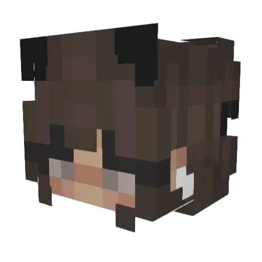 ogfutured Minecraft avatar head, 3D render