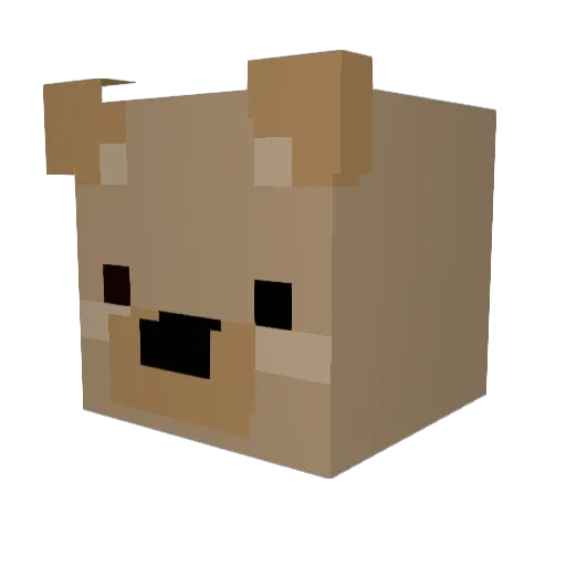 ogkween Minecraft avatar head, 3D render