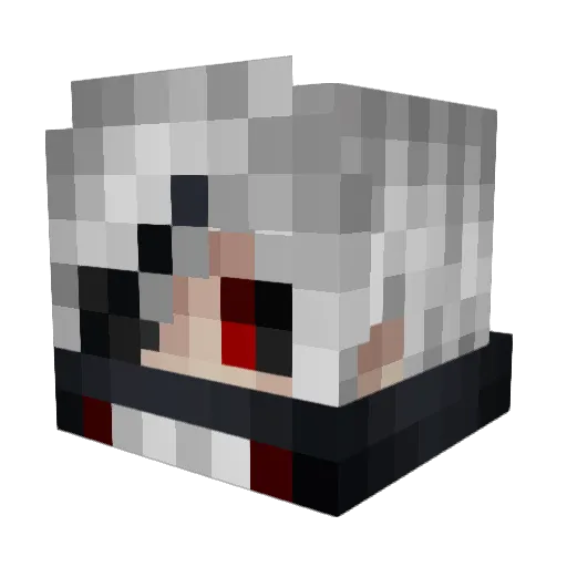 ogm_shadow Minecraft avatar head, 3D render