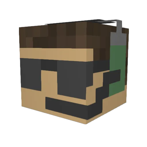 ogmartz Minecraft avatar head, 3D render