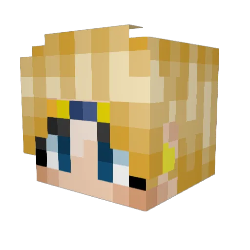 ogneg Minecraft avatar head, 3D render