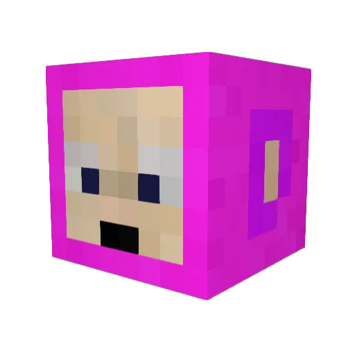 ognile Minecraft avatar head, 3D render