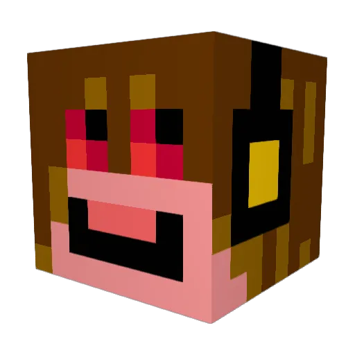 ogris2 Minecraft avatar head, 3D render