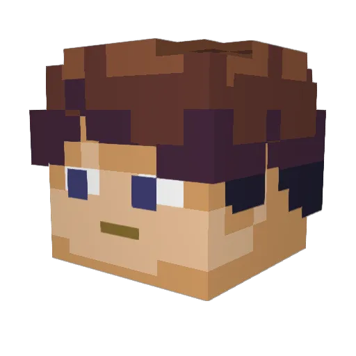 ogrxmos Minecraft avatar head, 3D render