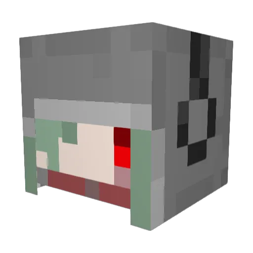 ogwn Minecraft avatar head, 3D render