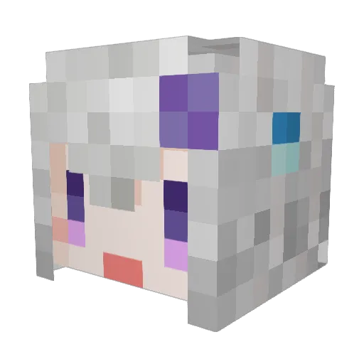 ogyamilk Minecraft avatar head, 3D render