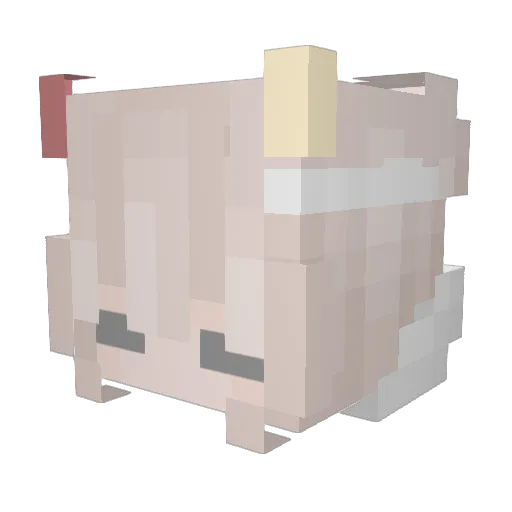 ohFe Minecraft avatar head, 3D render