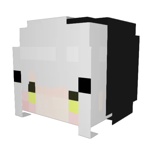 ohLoWb Minecraft avatar head, 3D render