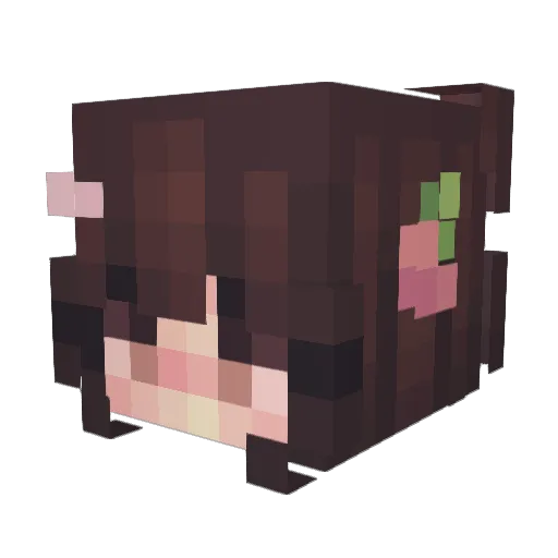 ohLottie Minecraft avatar head, 3D render