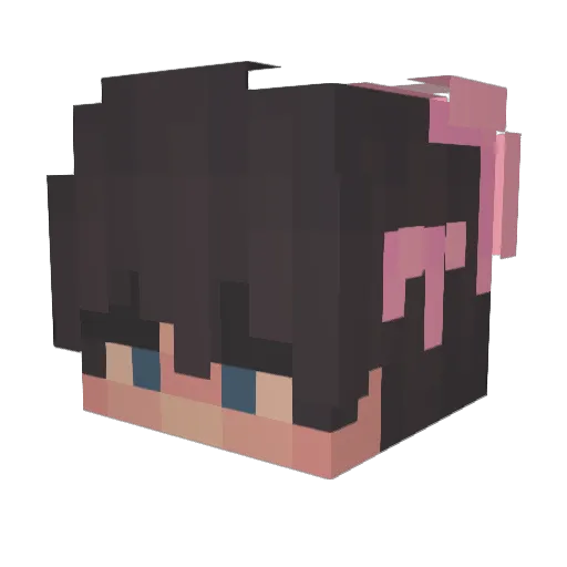 ohLuvr Minecraft avatar head, 3D render