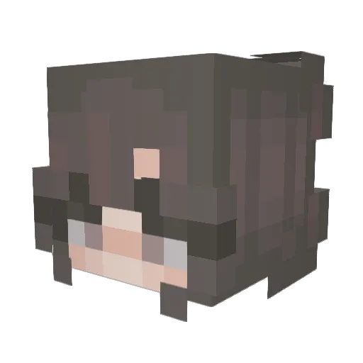 ohMiya Minecraft avatar head, 3D render