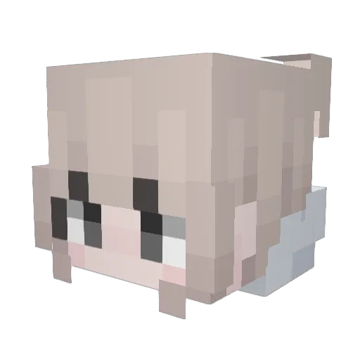 ohYuuuu Minecraft avatar head, 3D render