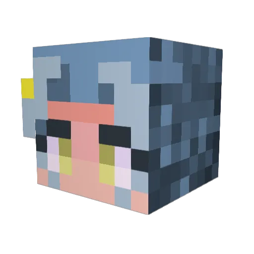 oh_worm3 Minecraft avatar head, 3D render