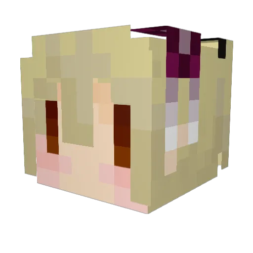 ohanaito Minecraft avatar head, 3D render