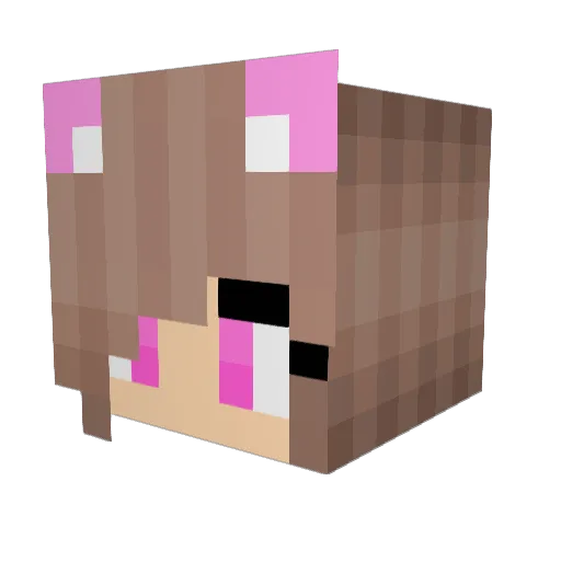oharamari Minecraft avatar head, 3D render