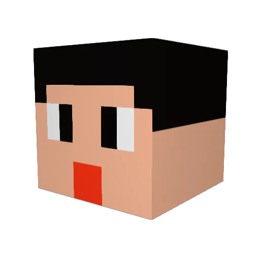 oharuking Minecraft avatar head, 3D render