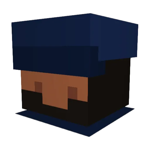 ohbeep Minecraft avatar head, 3D render