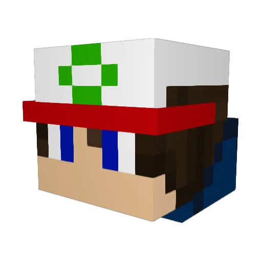 ohbwise Minecraft avatar head, 3D render