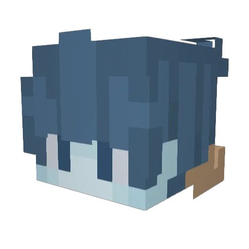 ohcheating Minecraft avatar head, 3D render
