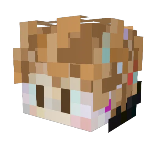 ohdoubledee Minecraft avatar head, 3D render