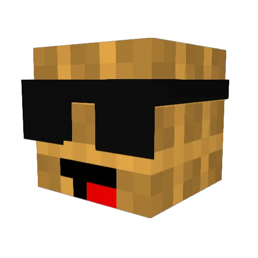 ohgvo Minecraft avatar head, 3D render