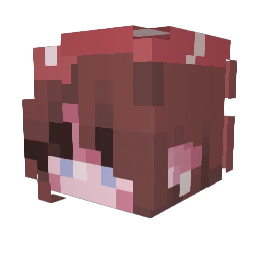 ohhiolivia Minecraft avatar head, 3D render