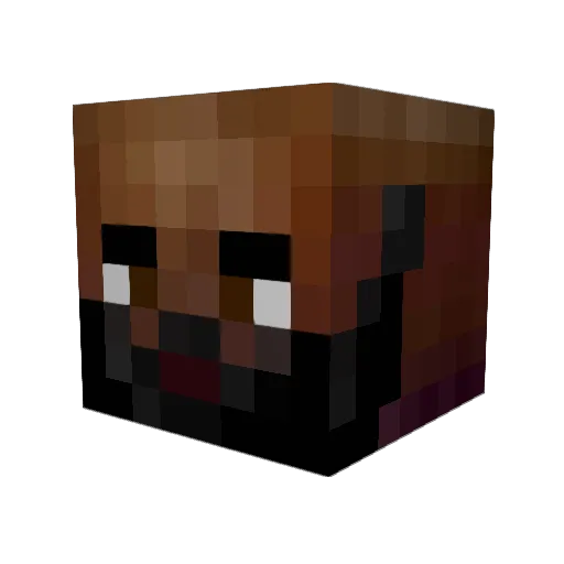 ohitsaliver Minecraft avatar head, 3D render