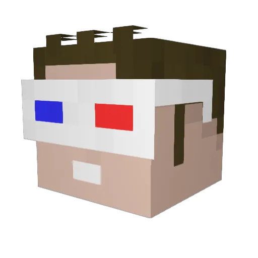 ohitslana Minecraft avatar head, 3D render