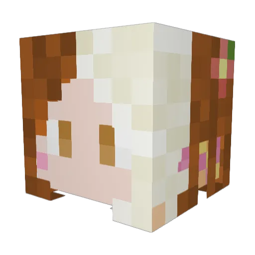 ohitssamantha Minecraft avatar head, 3D render