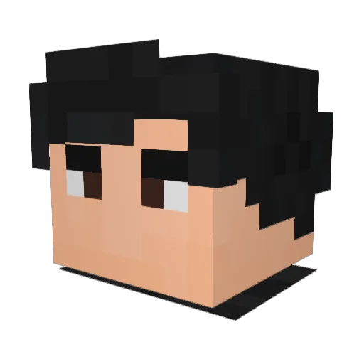 ohk3y Minecraft avatar head, 3D render