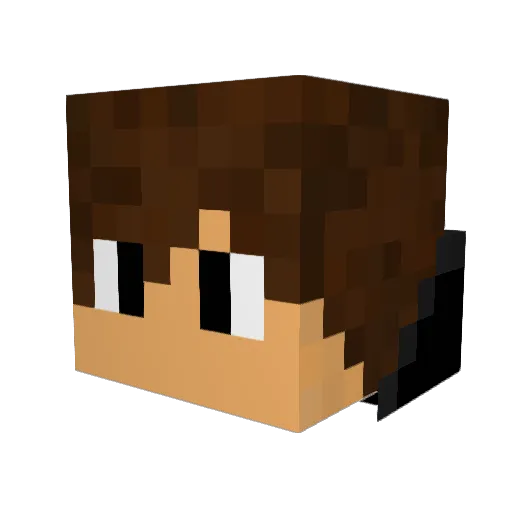 ohkamo Minecraft avatar head, 3D render