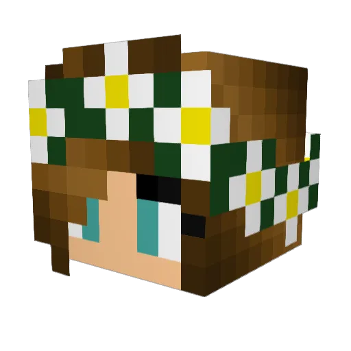 ohmylei Minecraft avatar head, 3D render
