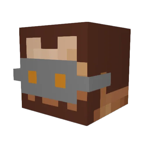ohpuck Minecraft avatar head, 3D render
