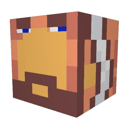 ohrobinsonn Minecraft avatar head, 3D render