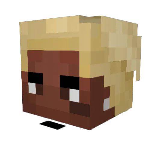 ohsanta Minecraft avatar head, 3D render