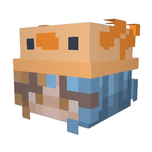 ohst0rmy Minecraft avatar head, 3D render