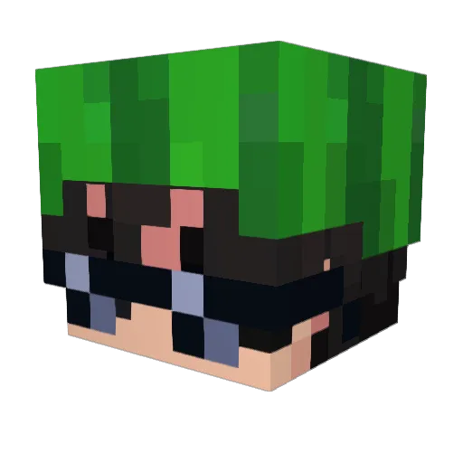 ohtter Minecraft avatar head, 3D render