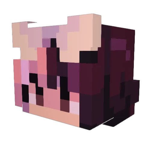 ohvalentines Minecraft avatar head, 3D render