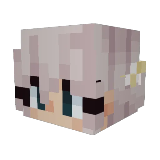 oiBagi Minecraft avatar head, 3D render