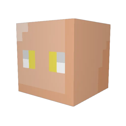oibiene Minecraft avatar head, 3D render