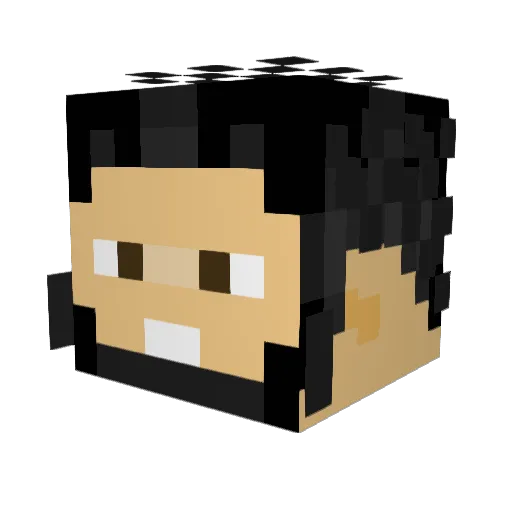 oik_ Minecraft avatar head, 3D render