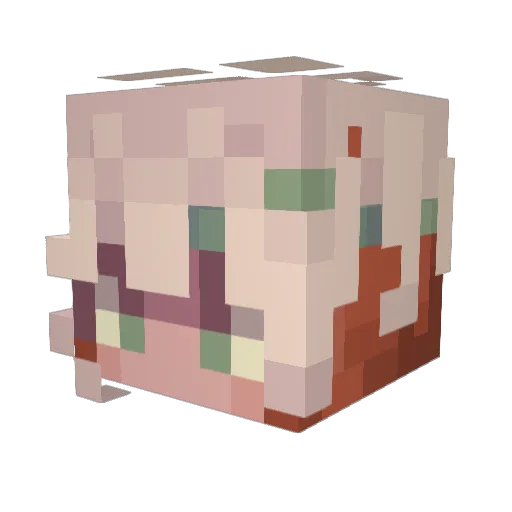 oikirby Minecraft avatar head, 3D render