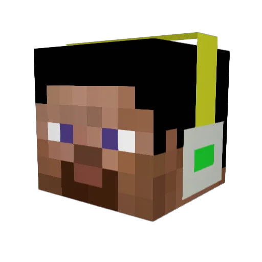 oil1130 Minecraft avatar head, 3D render
