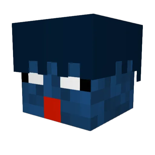 oioi_man Minecraft avatar head, 3D render